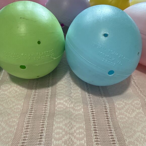 Easter Egg Blow Mold 8” Lot Of 10 Eggs Vintage General Foam Plastics & Unbranded - Picture 11 of 16